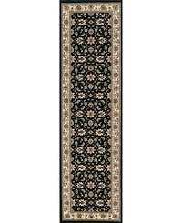 Closeout! Km Home 1592/1014/Black Pesaro Black 2'2" x 7'7" Runner Rug