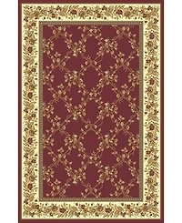 Closeout! Km Home 1427/1732/Burgundy Navelli Red 7'9" x 9'6" Area Rug