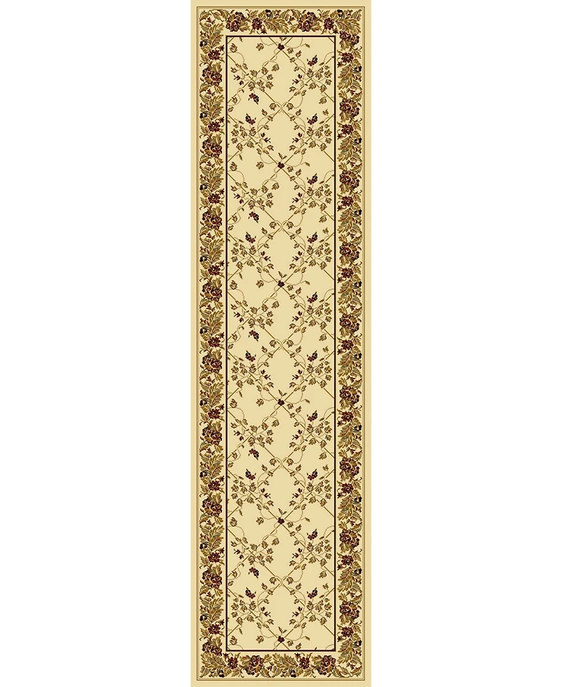 Closeout! Km Home 1427/1714/Ivory Navelli Ivory 2'2" x 8' Runner Rug