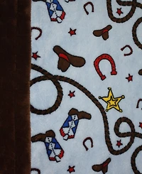 Lil' Cub Hub Minky Baby Boy Blanket