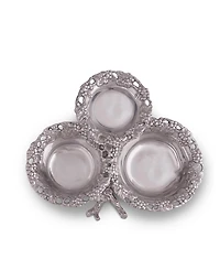 Arthur Court Designs Aluminum Grape Tiered 3-Bowls