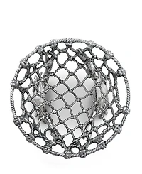 Arthur Court Grape Pattern Fruit, Centerpiece Metal Basket - Cast Aluminum