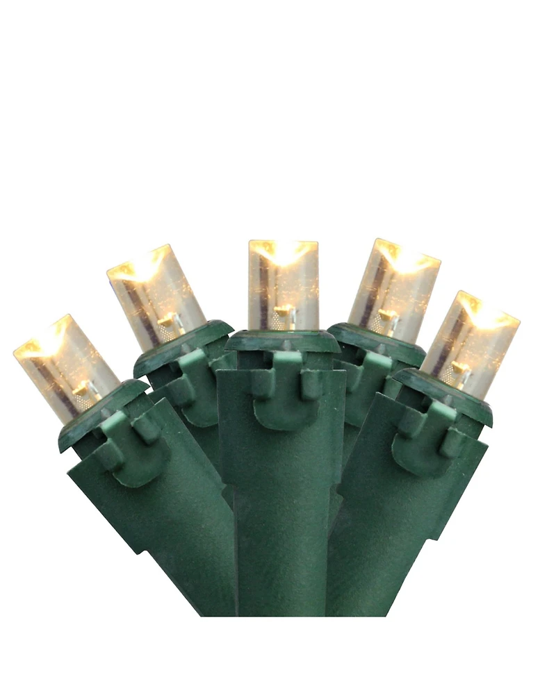 Northlight Set of 50 Warm White Led Wide Angle Christmas Lights - Green Wire