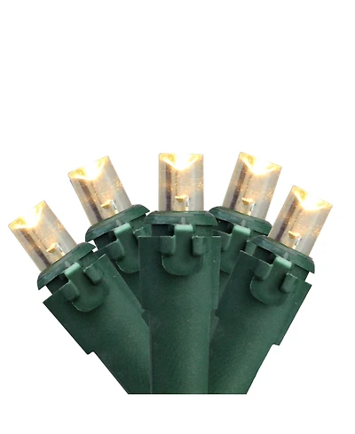 Northlight Set of 50 Warm White Led Wide Angle Christmas Lights - Green Wire