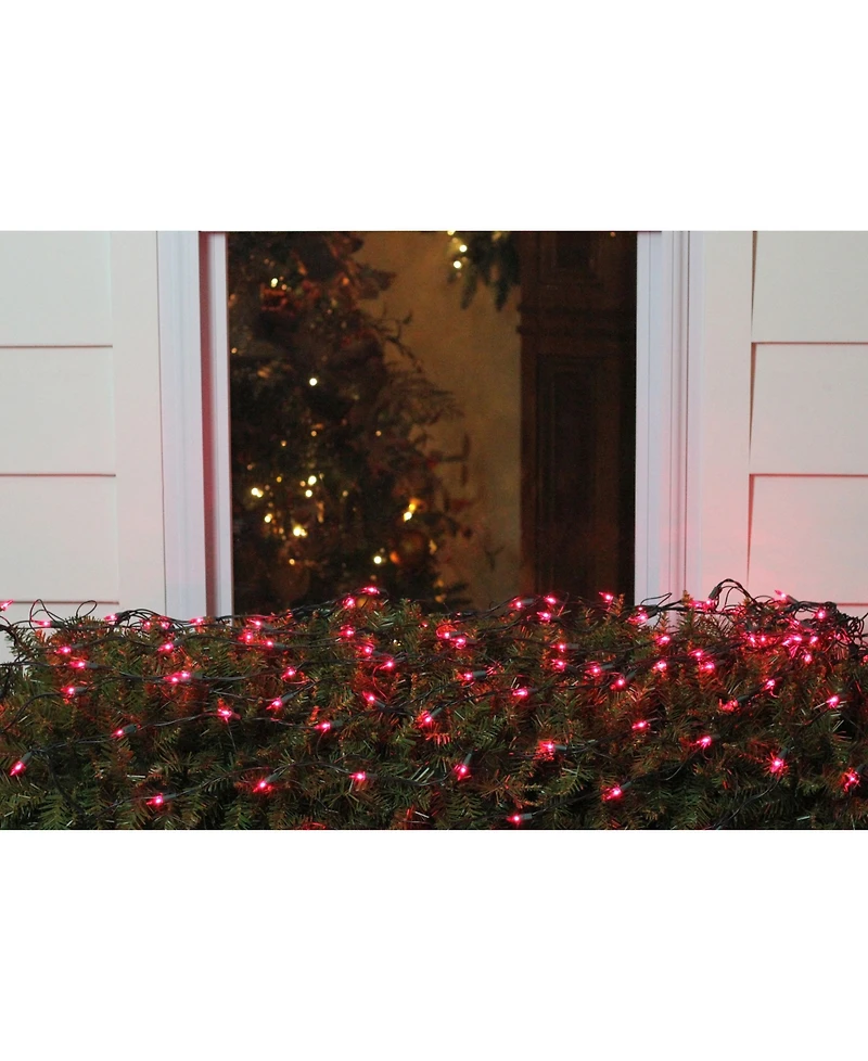 Northlight 4' x 6' Pink Mini Incandescent Christmas Net Lights - Green Wire