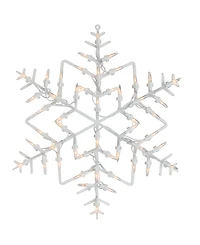 Northlight 16" White Lighted Snowflake Christmas Window Silhouette Decoration