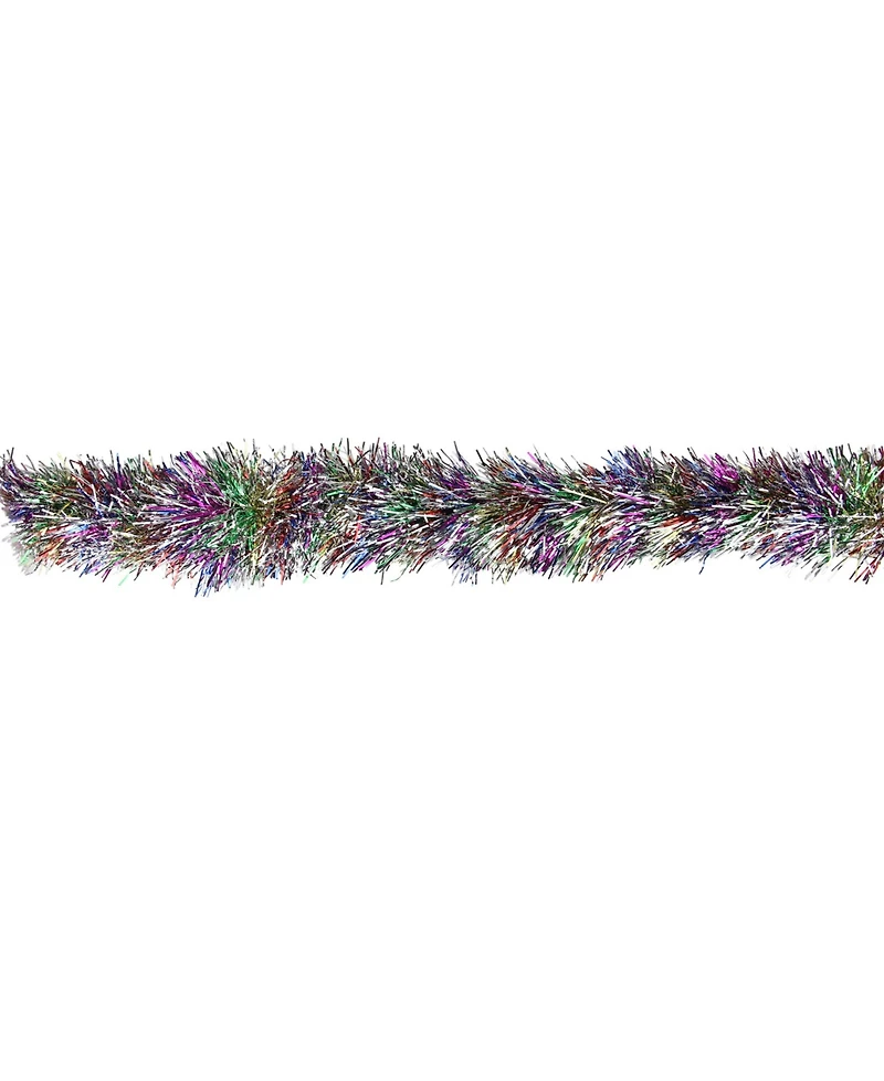 Northlight 50' Traditional Shiny Rainbow Christmas Foil Tinsel Garland - Unlit