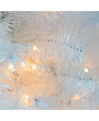 Northlight 3' Pre-Lit Snow White Artificial Christmas Tree - Clear Lights