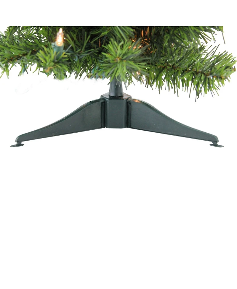 Northlight 18" Pre-Lit Canadian Pine Artificial Christmas Tree - Clear Lights