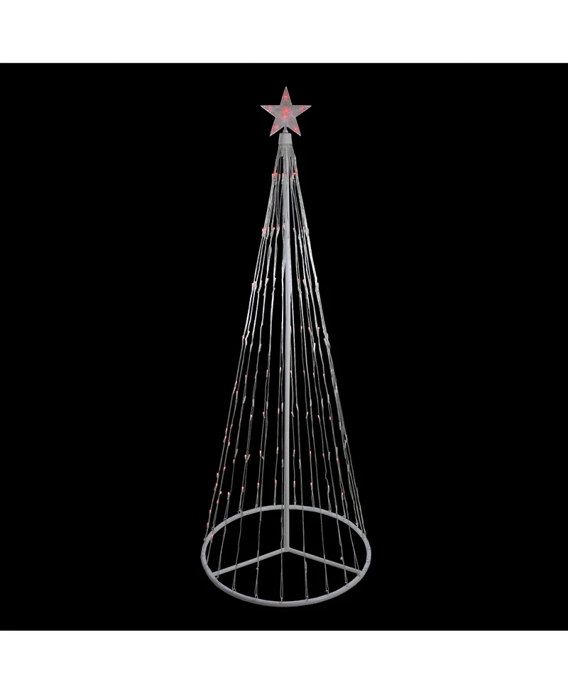 Northlight 6' Red Led Lighted Show Cone Christmas Tree Outdoor Decoration