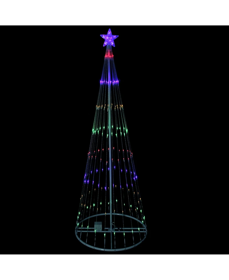 Northlight 6' Multi-Color Led Lighted Show Cone Christmas Tree Outdoor Decoration