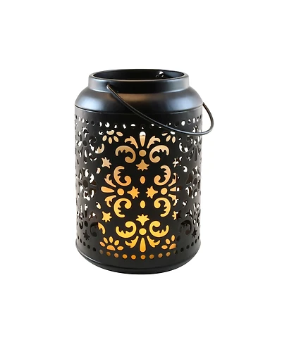 Lumabase Flame Effect Metal Lantern