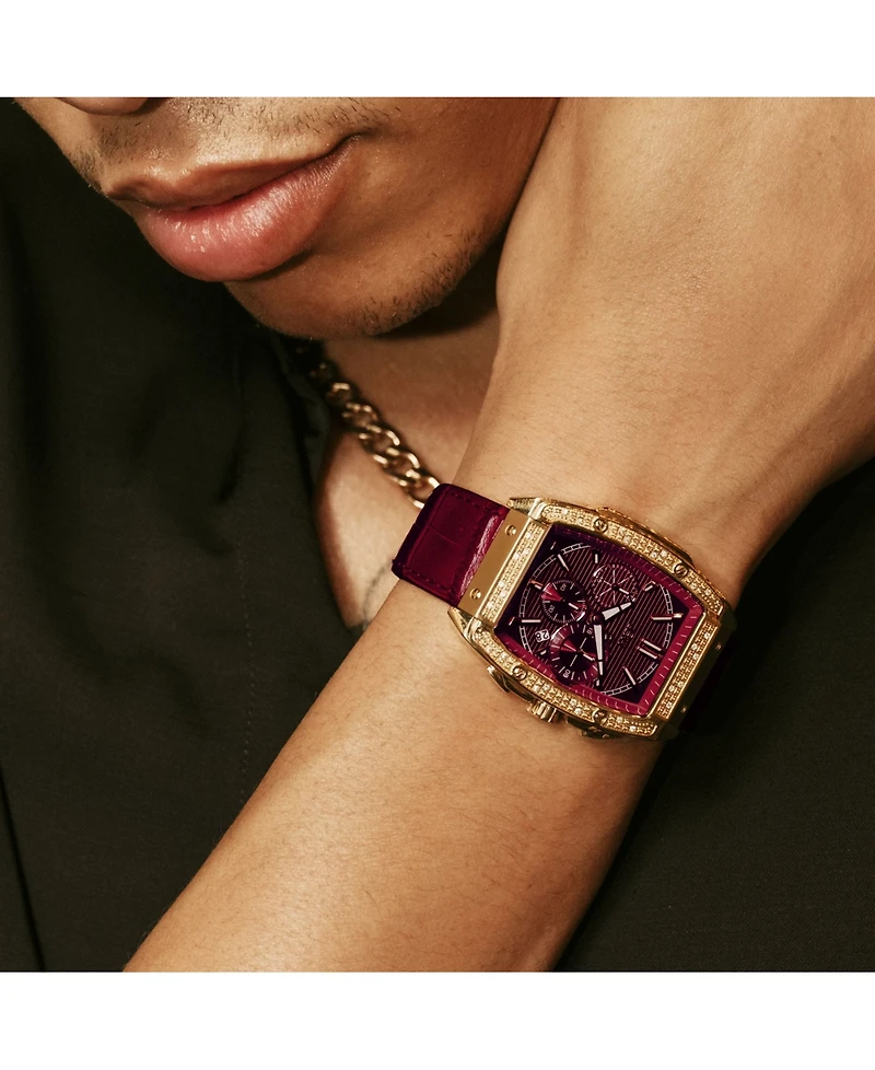 Jbw Men's Echelon Diamond (1/4 ct. t.w.) Watch in 18k Gold-plated Stainless Steel 41mm