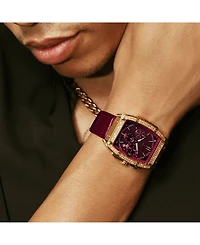 Jbw Men's Echelon Diamond (1/4 ct. t.w.) Watch in 18k Gold-plated Stainless Steel 41mm