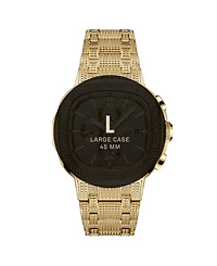 Jbw Men's Diamond (1/5 ct. t.w.) Watch in 18k Gold-plated Stainless-steel Watch 48mm