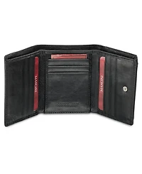 Men's Mancini Equestrian2 Collection Rfid Secure Trifold Wallet with Coin Pocket