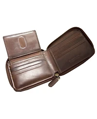 Men's Mancini Boulder Collection Rfid Secure Zippered Wallet with Removable Passcase