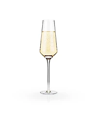 Viski Raye Angled Crystal Champagne Flutes, Set of 2, 8 Oz