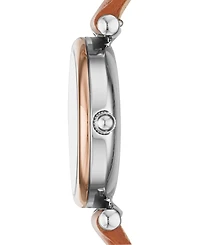 Fossil Women's Carlie Mini Leather Strap Watch 28mm