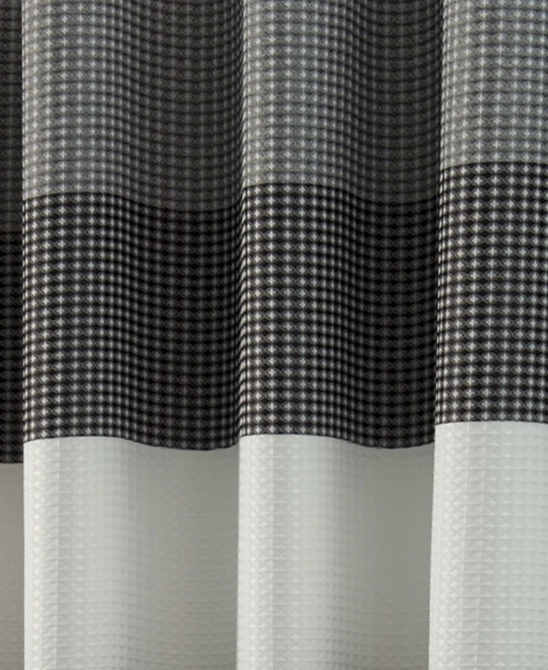 Spa 251 Ombre Waffle Striped Shower Curtain, 70" x 72"