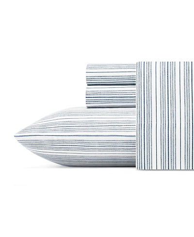 Nautica Beaux Stripe Cotton Percale 3-Piece Sheet Set