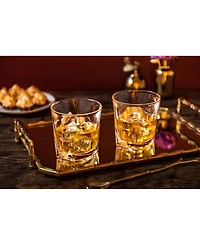 JoyJolt Luna Old Fashioned Whiskey Glasses Set of 2