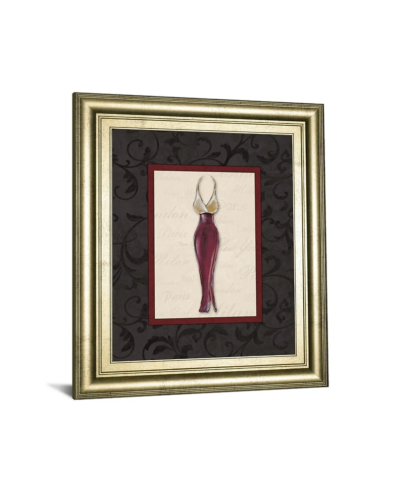 Classy Art Fashion Dress Ii by Susan Osbourne Framed Print Wall Art, 22" x 26"