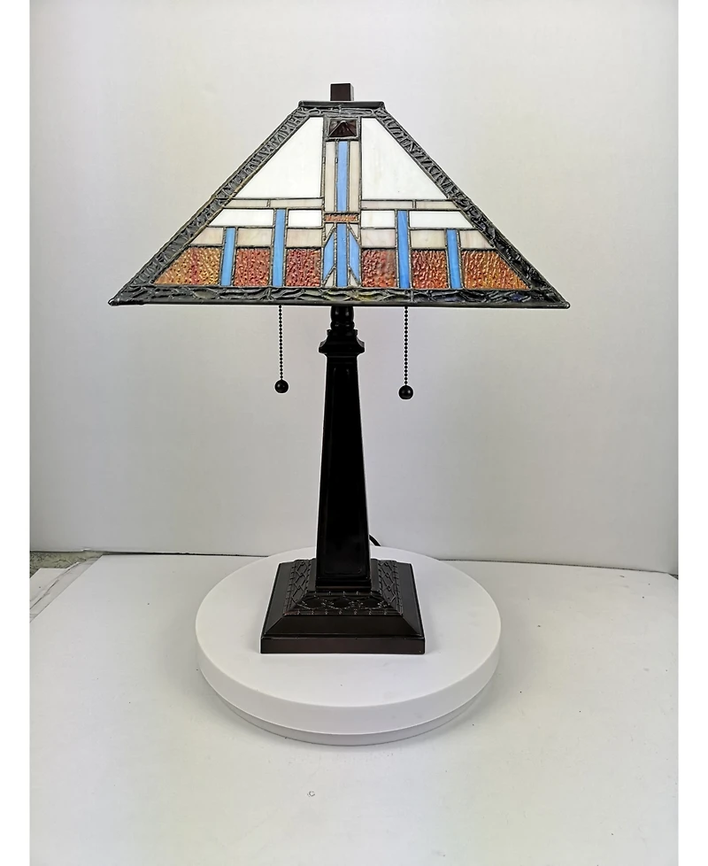 Amora Lighting Tiffany Style Mission Table Lamp