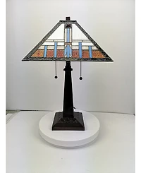 Amora Lighting Tiffany Style Mission Table Lamp