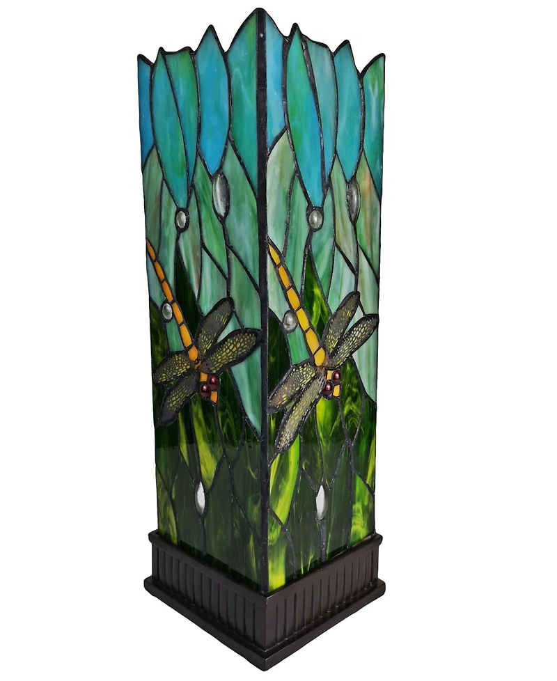 Amora Lighting Tiffany Style Dragonfly Table Lamp