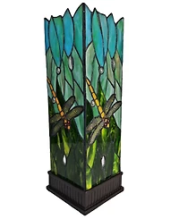 Amora Lighting Tiffany Style Dragonfly Table Lamp