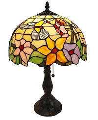 Amora Lighting Tiffany Style Hummingbird Design Table Lamp