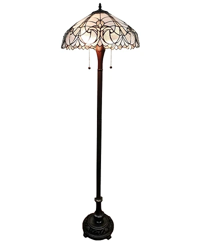 Amora Lighting Tiffany Style Floral Floor Lamp