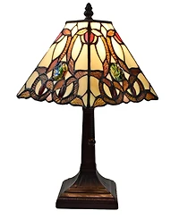 Amora Lighting Tiffany Style Geometric Mini Table Lamp