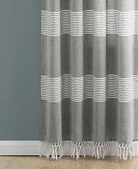 Lush Decor Tucker Stripe Yarn Dyed Cotton Knotted Tassel Window Curtain Panels