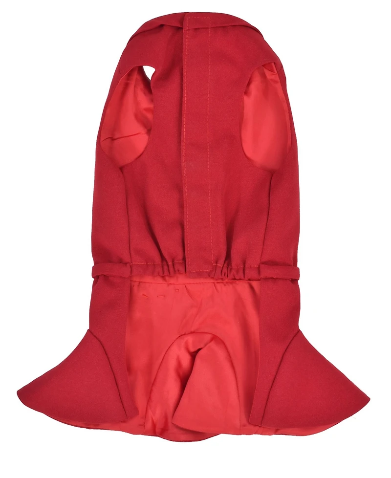 Parisian Pet Satin Embellished Red Dress