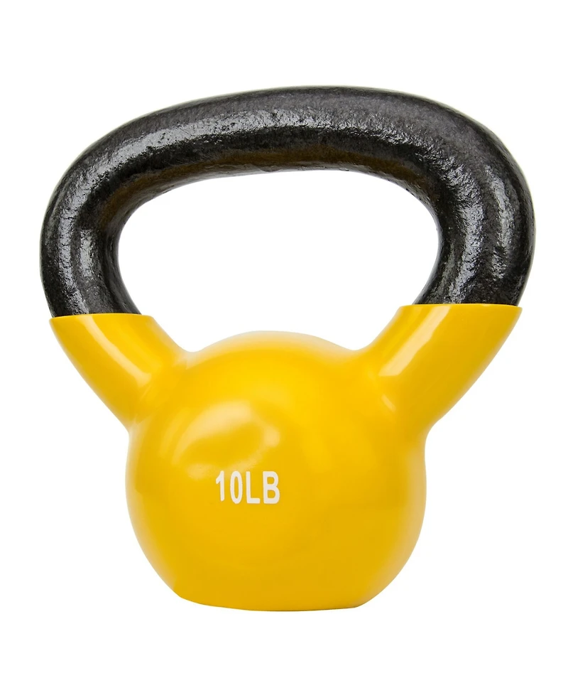 Sunny Health & Fitness Vinyl Color Coated Kettle Bell - 5, 10, 15, 20, 25 Pound Option