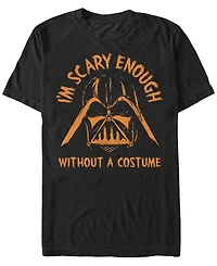 Star Wars Men's Darth Vader Scary without A Halloween Costume Short Sleeve T-Shirt