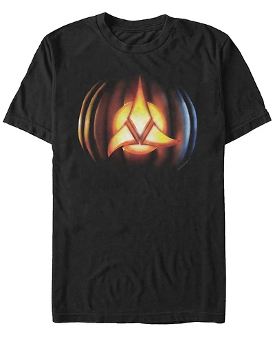 Star Trek Men's Klingon Logo Carved Pumpkin Short Sleeve T-Shirt