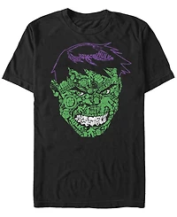 Marvel Men's Classic Hulk Text Big Face, Short Sleeve T-Shirt