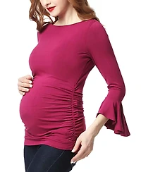 Kimi + Kai Andrea Maternity Ruched Top