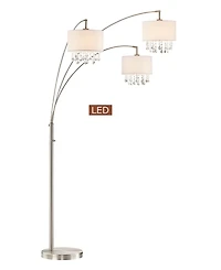 Artiva Usa Lumiere Iv 80" Led Crystal Arched Floor Lamp with Dimmer