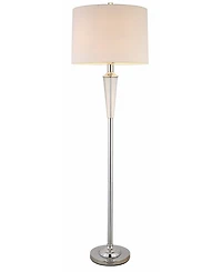 Artiva Usa Crystal Suite Collection 60" H Modern 2-Light Led Crystal Floor Lamp with Dimmer