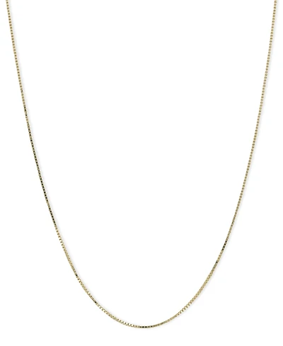 Box Chain 18" Necklace (1/2mm) 14k Gold
