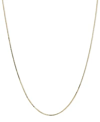 Box Chain 18" Necklace (1/2mm) 14k Gold