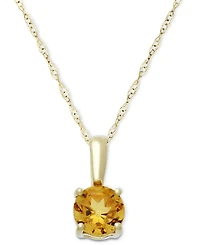 Birthstone Pendant 14k Gold or White