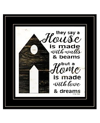 Trendy Decor 4U A House by Cindy Jacobs, Ready to hang Framed Print, Black Frame, 15" x 15"