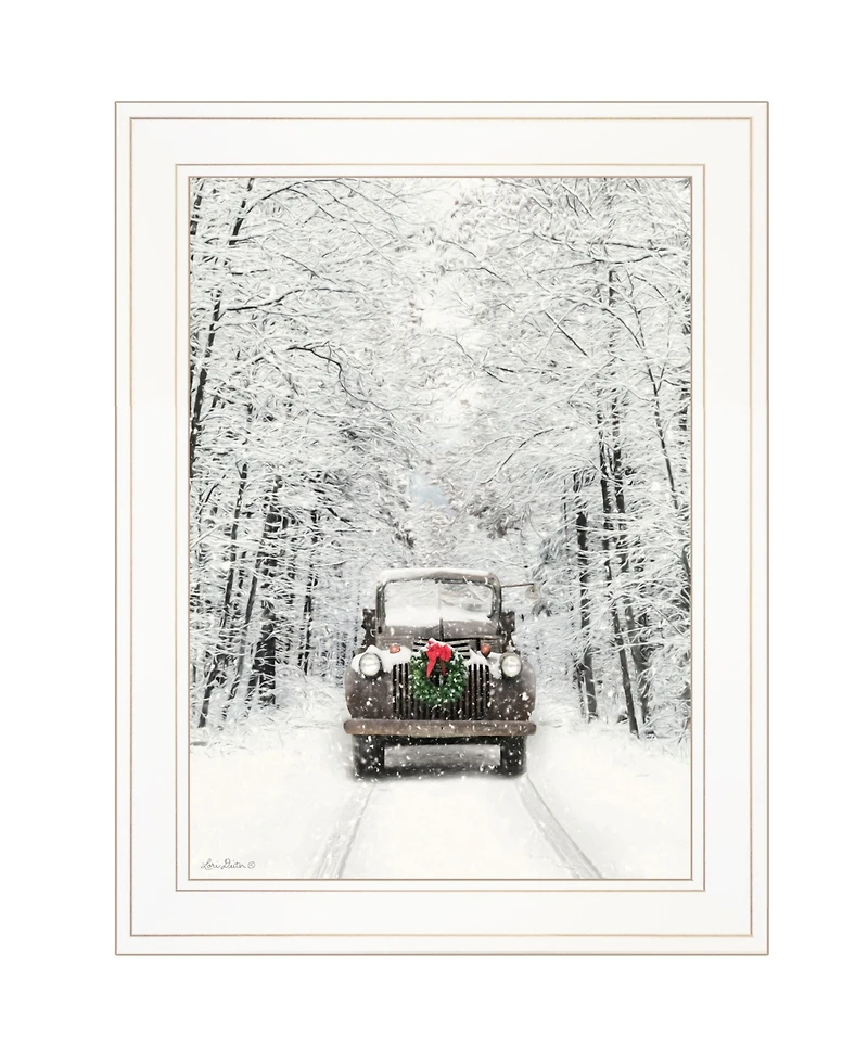 Trendy Decor 4U Antique Christmas by Lori Deiter, Ready to hang Framed Print, White Frame, 15" x 19"
