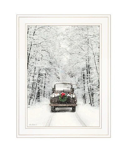 Trendy Decor 4U Antique Christmas by Lori Deiter, Ready to hang Framed Print, White Frame, 15" x 19"