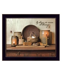 Trendy Decor 4U By Grace By SUSAn Boyer, Printed Wall Art, Ready to hang, Black Frame, 18" x 14"